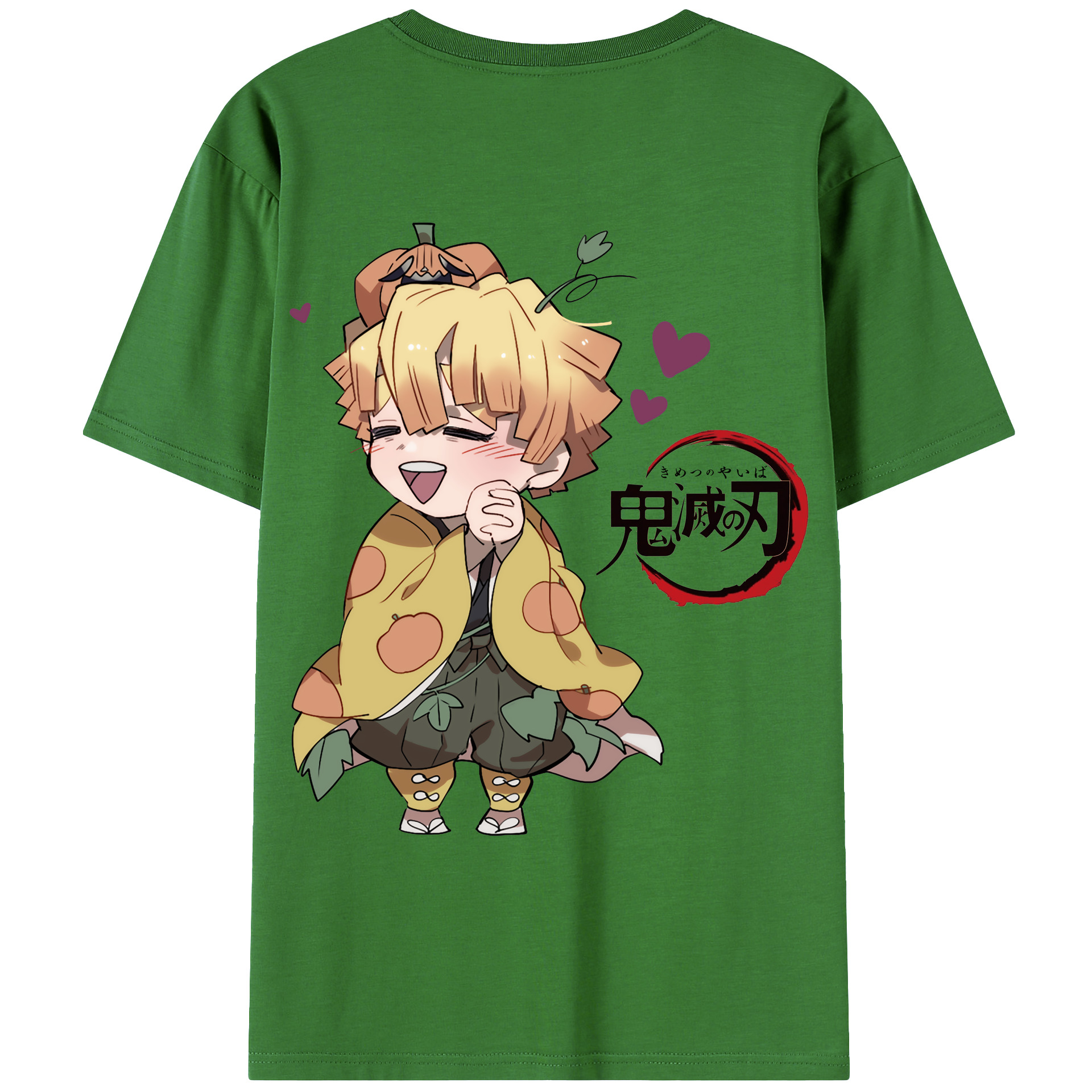 （画像用） 鬼滅の刃（きめつのやいば）我妻 善逸／あがつま ぜんいつ Agatsuma Zenitsu レディース半袖Tシャツ(バックプリント)